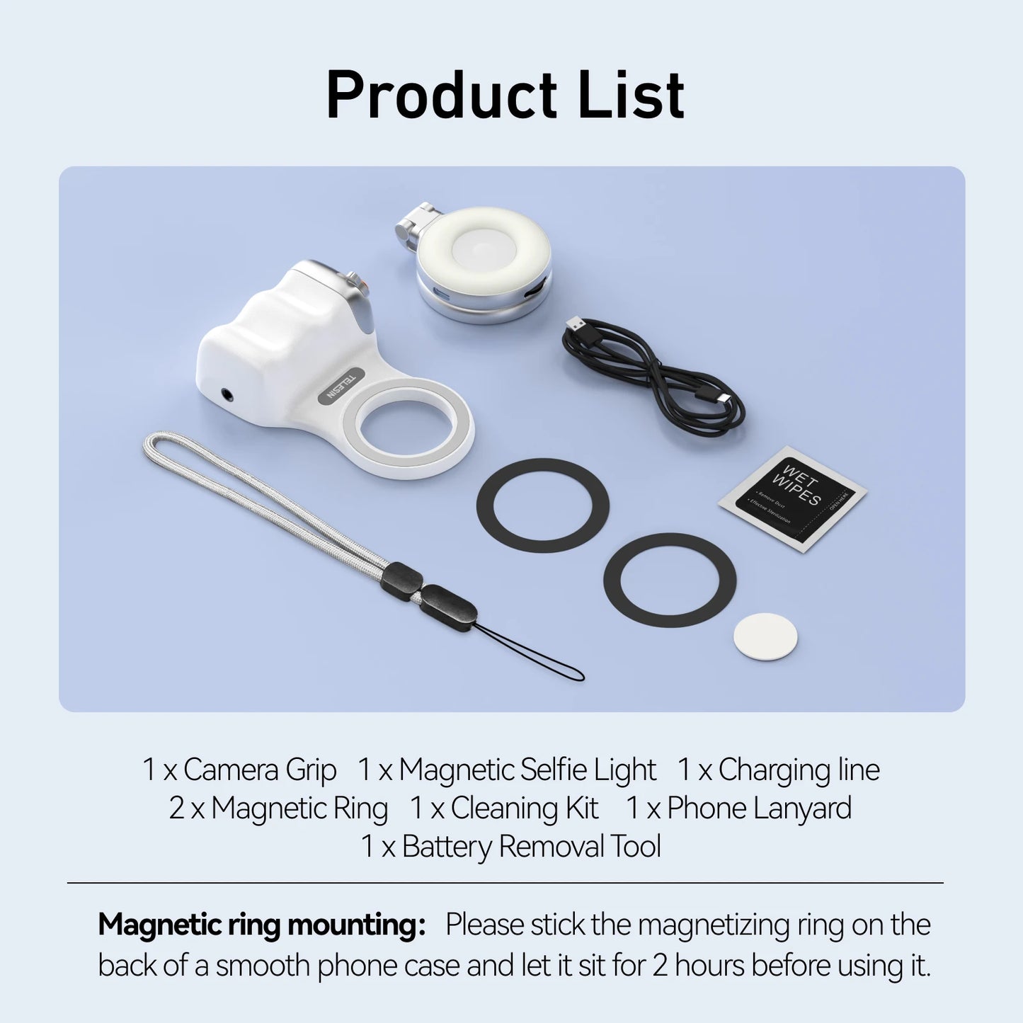 Phone Camera Shoot Hand Grip Magnetic Smart Phone Holder Shooting Aid Remote Control Handle for Iphone Android Phone