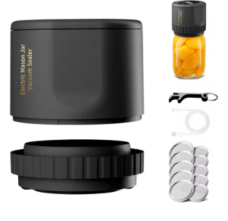 Electric Mason Jar Vacuum Sealer Kit – Cordless Wide Mouth Fermentation Sealer